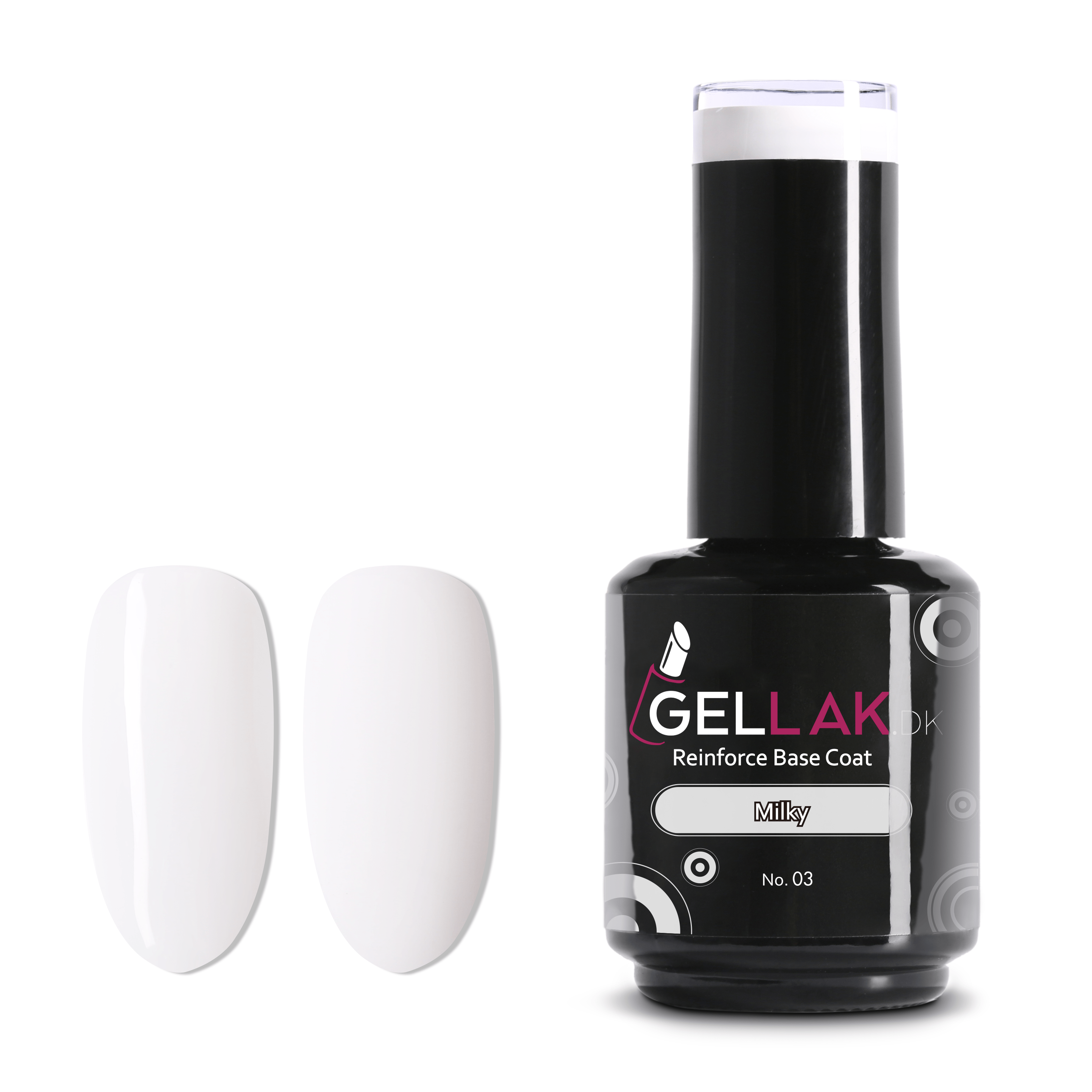 Reinforce Base Coat Hvid   15 Ml   Milky No      Gellak Dk