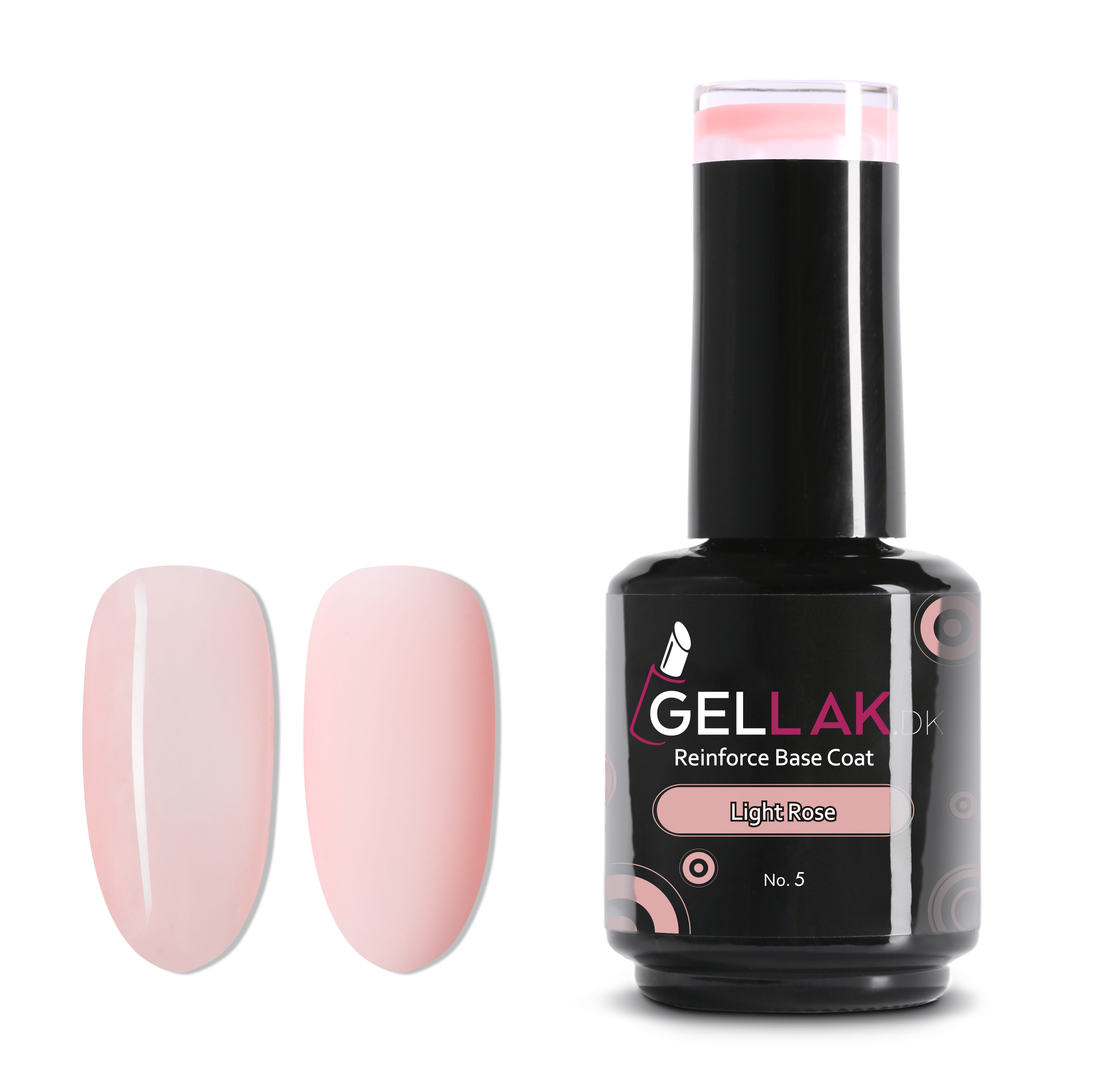 Reinforce Base Coat Lyserød   15 Ml   Light Rose No      Gellak Dk