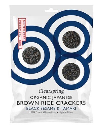 Rice Cracker Black Sesame økologisk 40 Gram