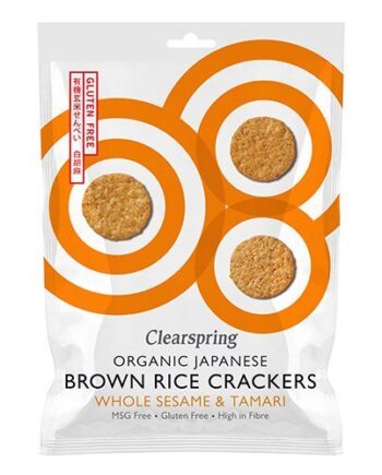 Rice Cracker Sesame økologisk 40 Gram