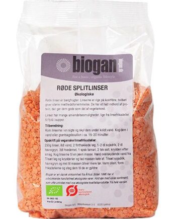 Røde Splitlinser øko  750 Gram