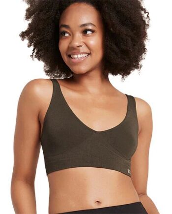 Shaper Crop Bra Dark Olive Str