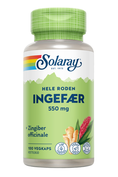 Solaray Ingefær 550 Mg  100 Kapsler