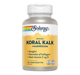 Solaray Koral Kalk Tyggetabletter 90 Stk