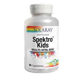 Solaray Spektro Kids Tyggetablet    Bærsmag    Naturlig Sødestof 90 Tab