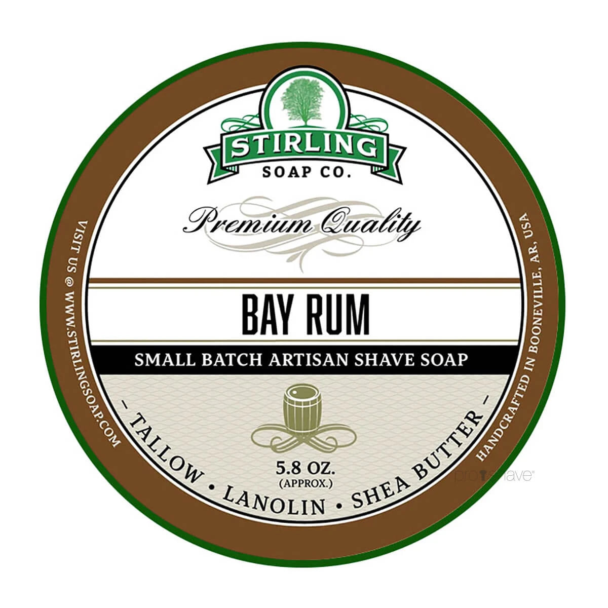 Stirling Soap Company Barbersæbe Bay Rum 170 Ml
