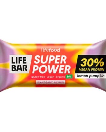 Super Power Proteinbar Lemon Pumpkin øko- 40 Gram