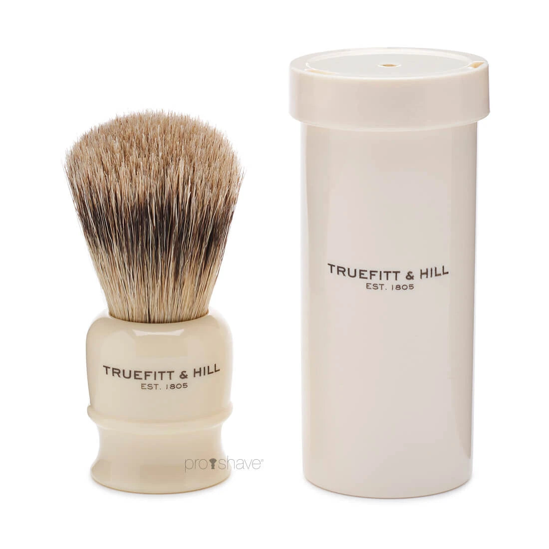 Truefitt Hill Rejsebørste Rør Super Badger Faux Ivory