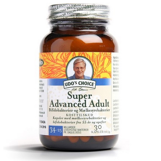 Udo   Mælkesyrebakterie Super Advanced Adult 55  30kap