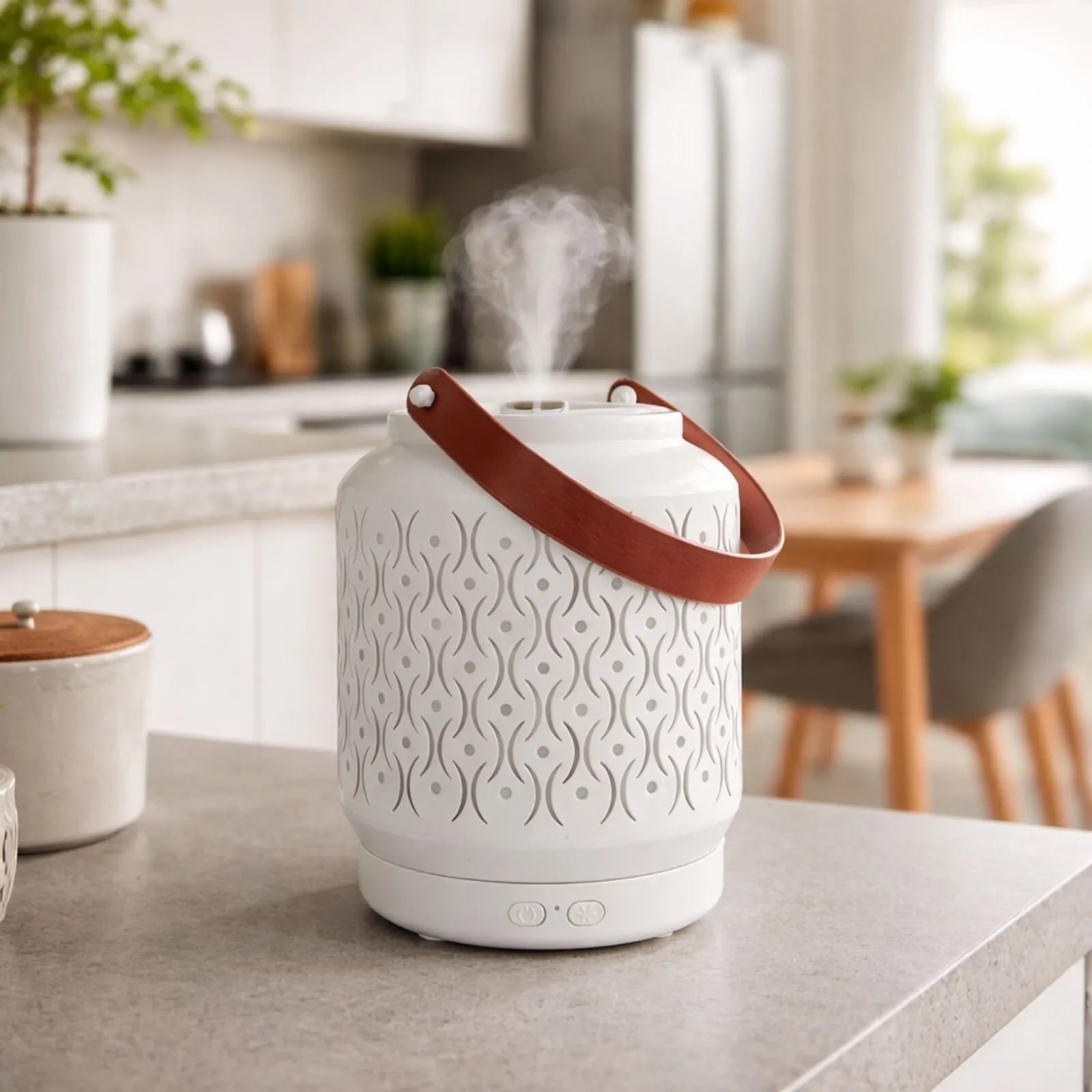Ultrasonisk Diffuser Med Integreret Batteri 160 Ml Led Lys Lanterneform Metal Hedenhus Madrid Trådløs  Dekorativ  Kolddiffusion