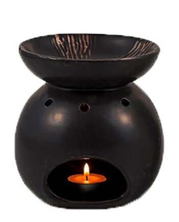 Urtegaarden Duftlampe Keramik Sort  1stk