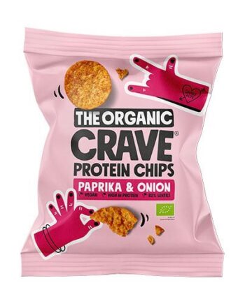 Veganske Protein Chips    Paprika   Onion økologiske 30 Gram