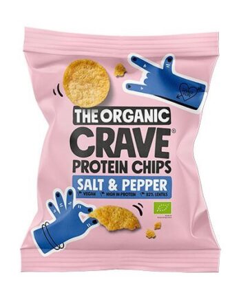 Veganske Protein Chips    Salt Og Peber økologiske 30 Gram