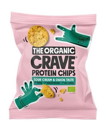 Veganske Protein Chips    Sour Cream And Onion økologiske 30 Gram