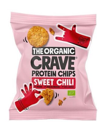 Veganske Protein Chips    Sweet Chili økologiske 30 Gram