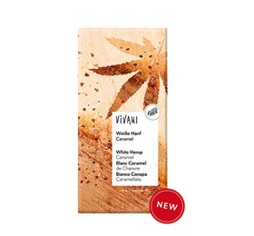 Vivani Hvid Chokolade   Med Karamelliseret Hamp 80g