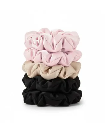 -pak Soft Satin Scrunchies Medium Blush