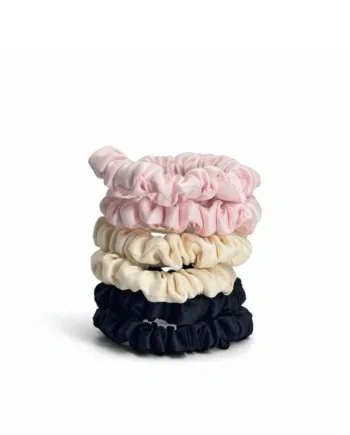 -pak Soft Satin Scrunchies Small Blush