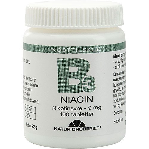 B3 Niacin Nikotinsyre Mg 100 Tabletter