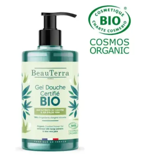 Beau Terra økologisk Shower Gel   Grøn Te-duft  750ml