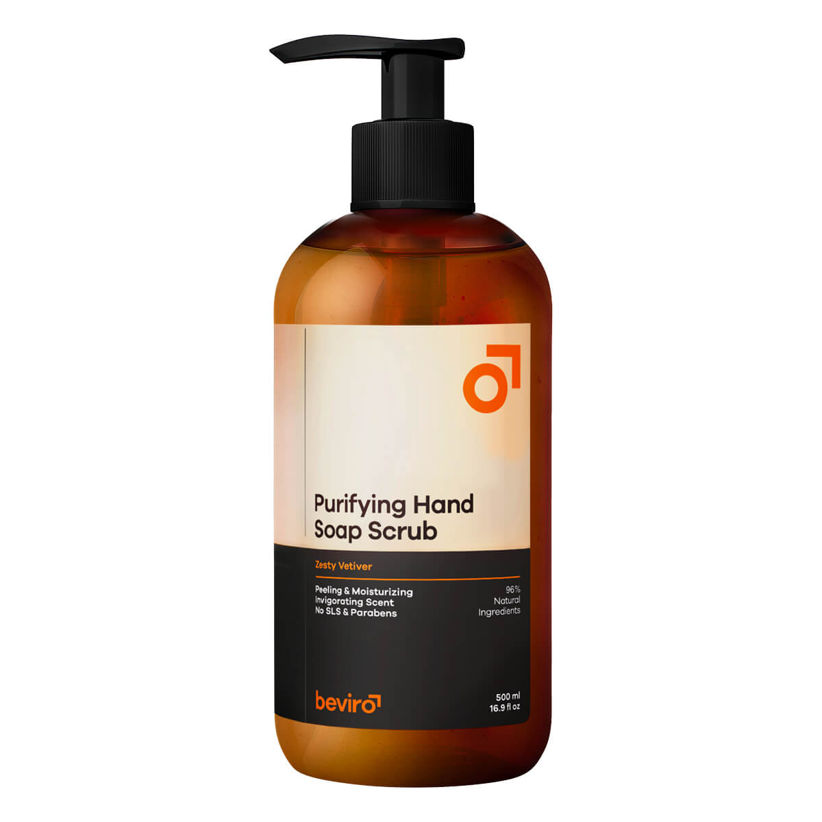 Beviro Purifying Hand Soap Scrub Zesty Vetiver 500 Ml