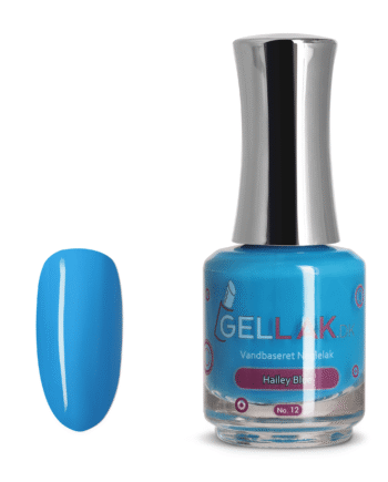 Blå Vandbaseret Neglelak    Quot Hailey Blue Quot  No  12   15 Ml   Gellak Dk