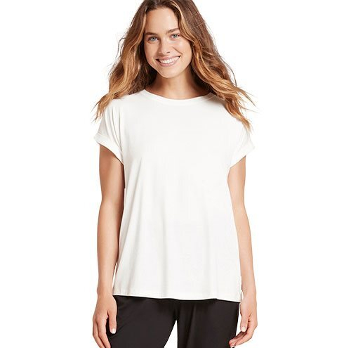 Boody Downtime Lounge Top Hvid Str
