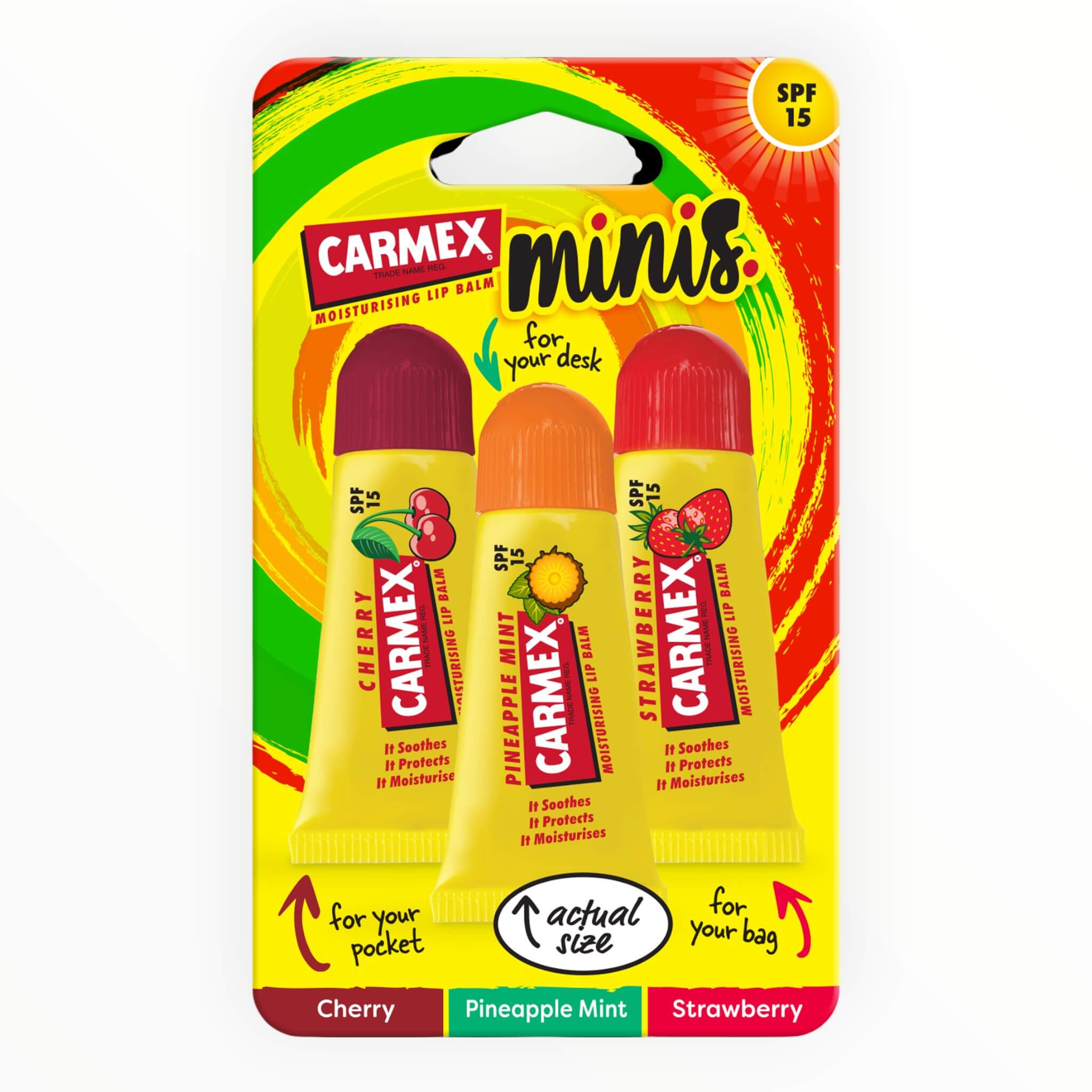 Carmex Læbepomade Mini Tubes Spf 15