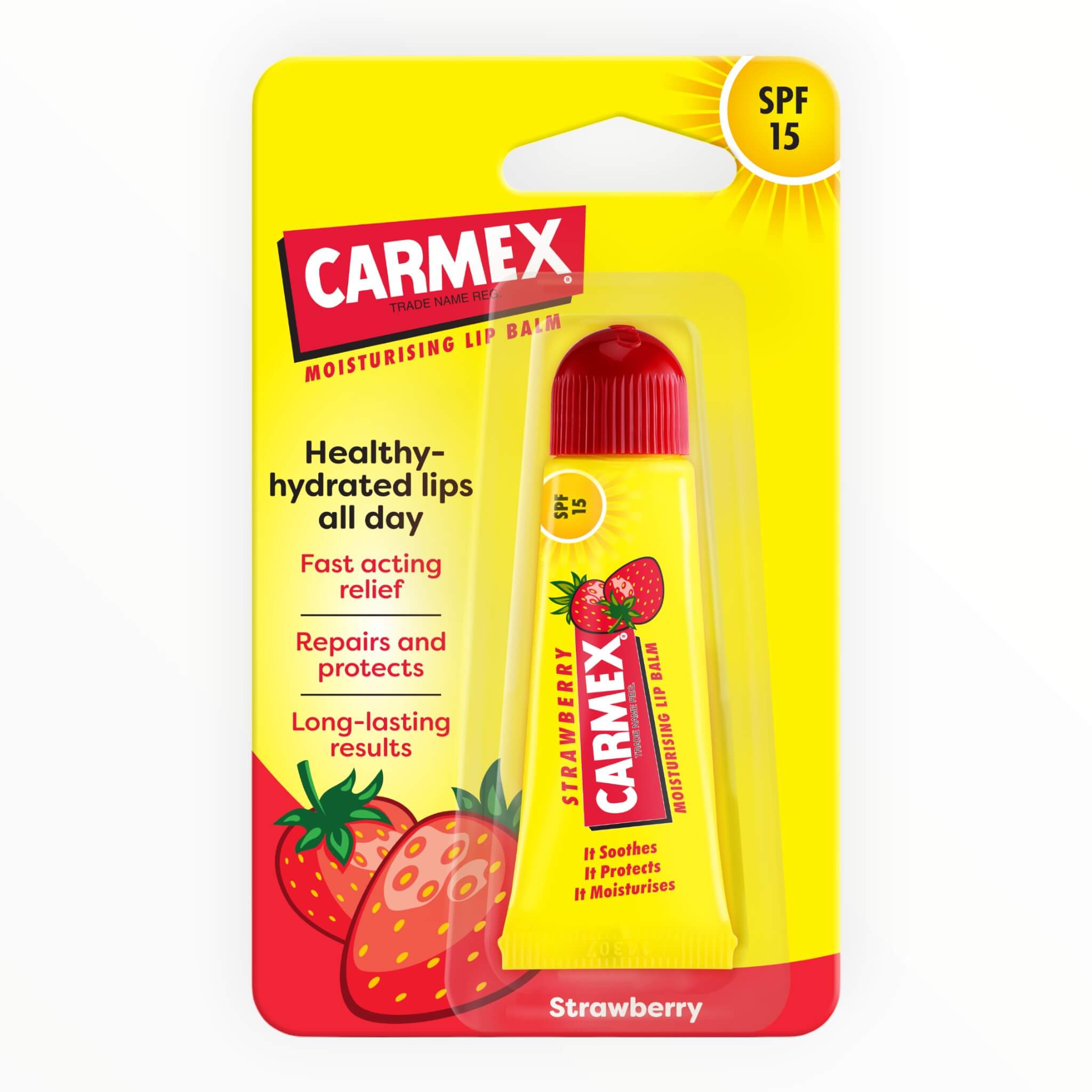 Carmex Læbepomade Strawberry Tube Spf 15 10