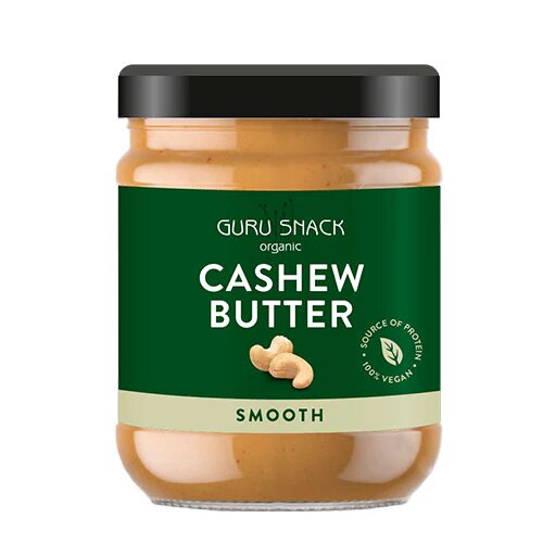 Cashewnøddesmør Smooth   Guru Snack 250