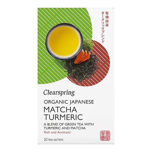 Clearspring Grøn Te    Matcha   Gurkemeje   20 Breve