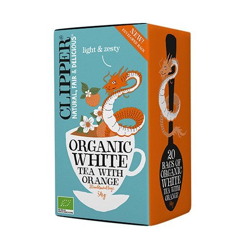 Clipper Hvid Te Appelsin 20br