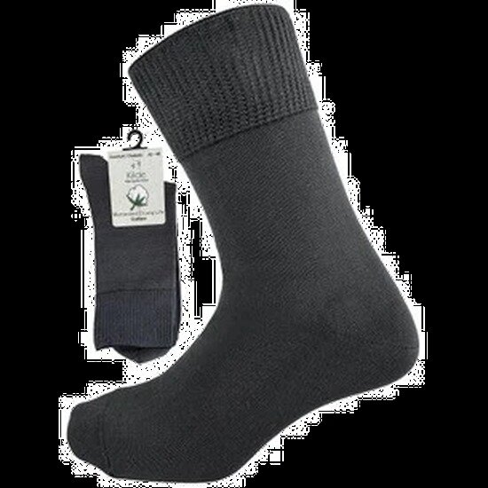 Cotton Diabetic Comfort Sock Grå Str 35-38