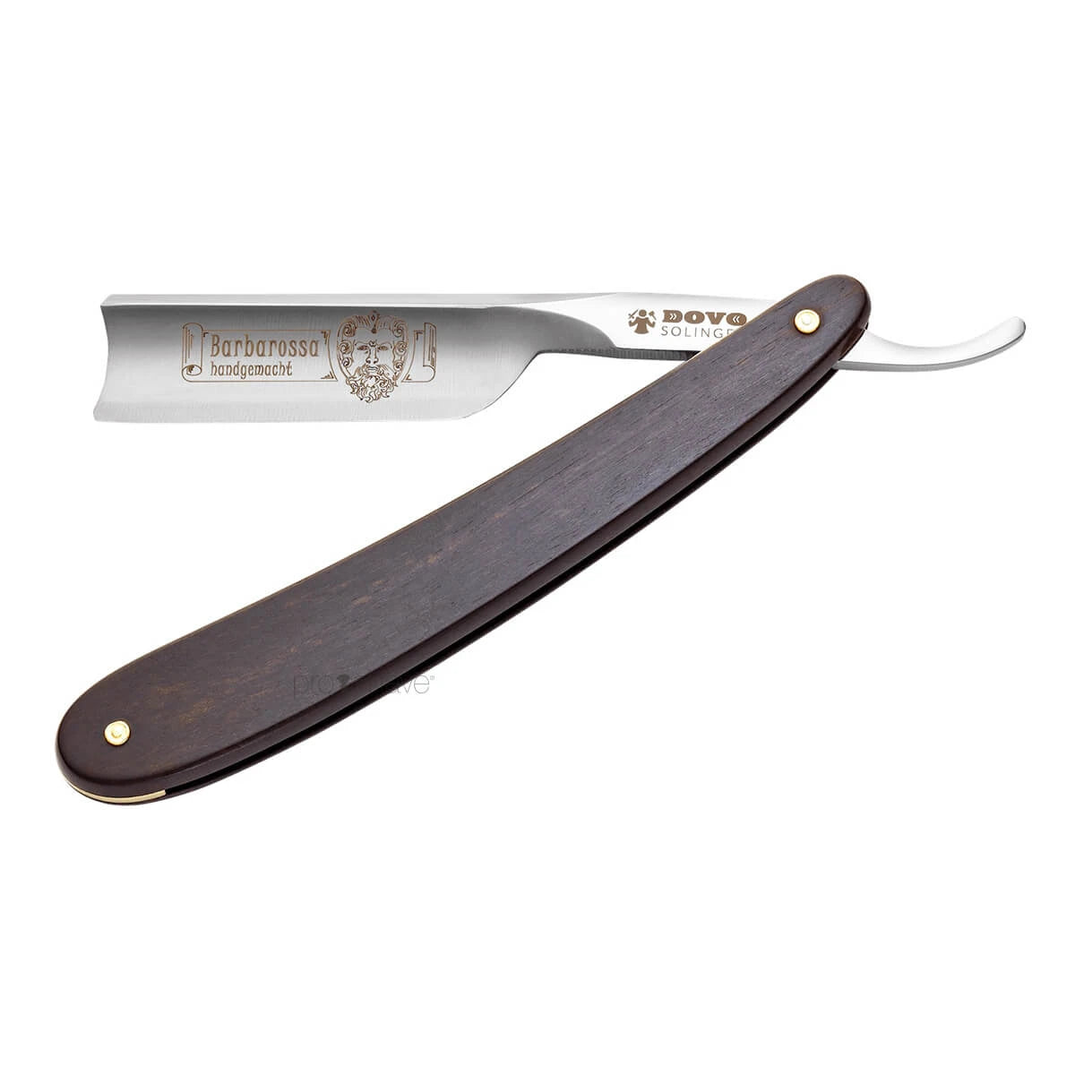 Dovo Solingen Straight Razor Spanish Point Barbarossa Kort Ibenholt