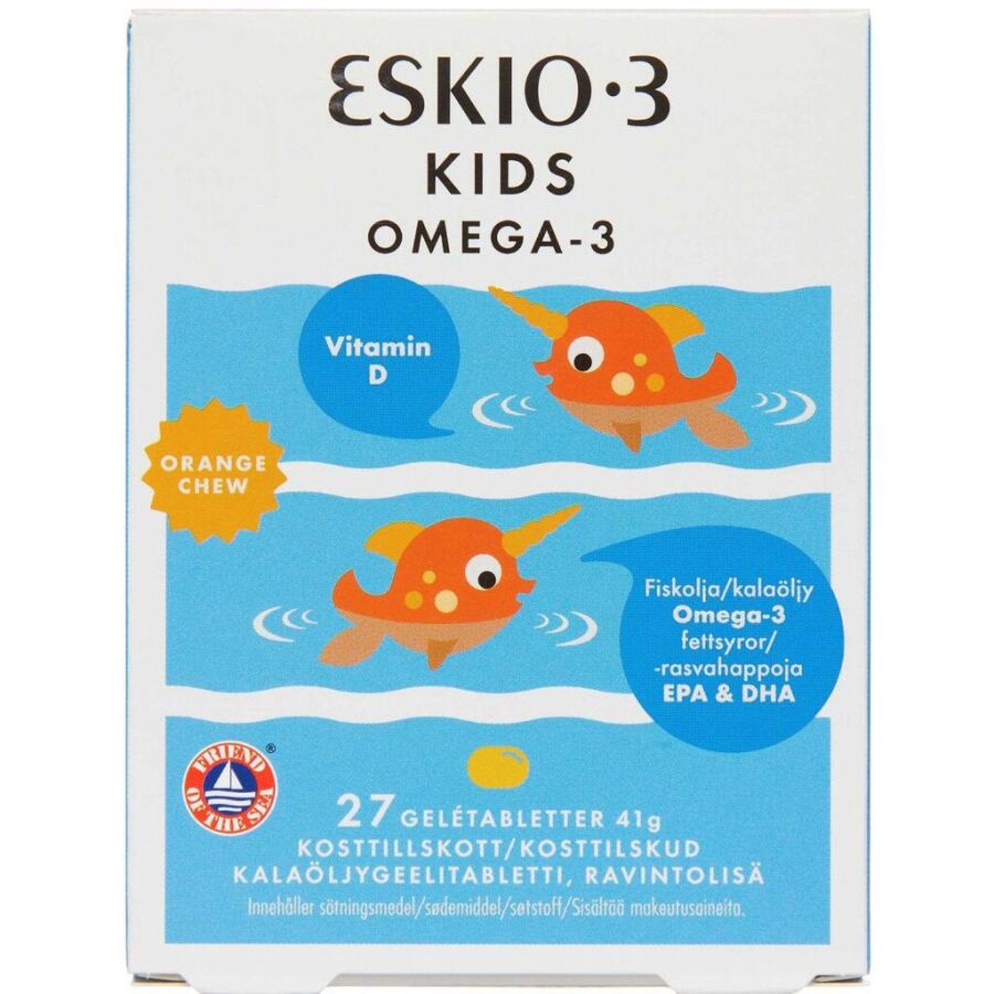 Eskio-  Kids Omega-  Orange Chew Geltabeletter 41g