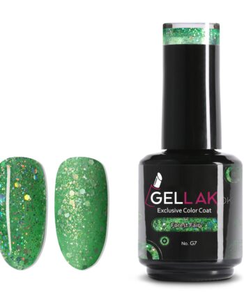 Gel Neglelak Grøn Glimmer   15 Ml   Forest Fairy No  G7   Gellak Dk