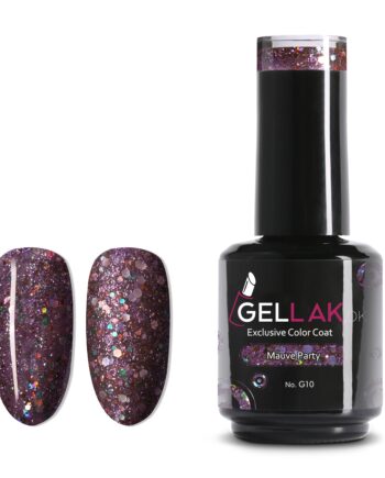 Gel Neglelak Lilla Glimmer   15 Ml   Mauve Party No  G10   Gellak Dk