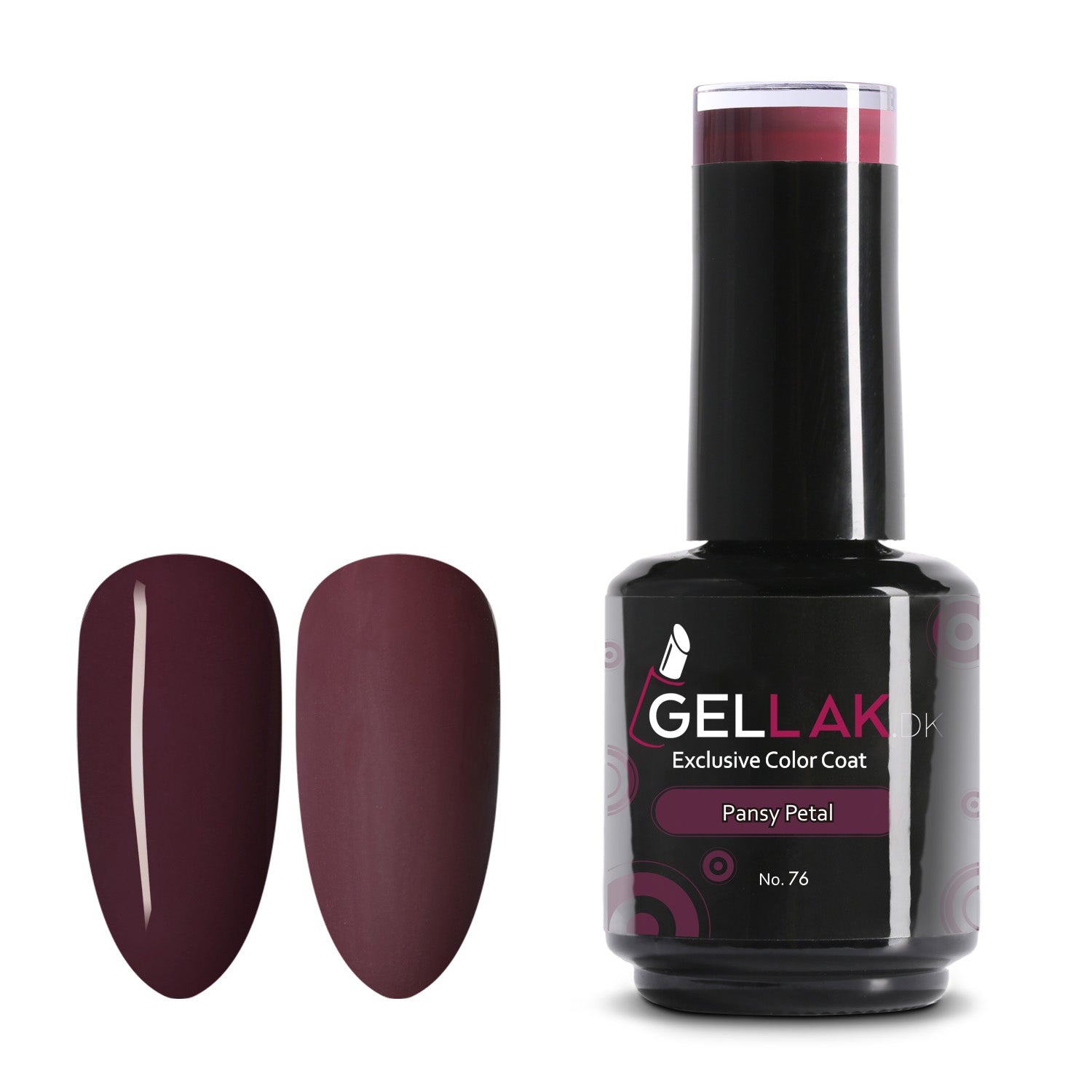 Gel Neglelak Rød Brun   15 Ml   Pansy Petal No  76   Gellak Dk