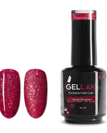 Gel Neglelak Rød Glimmer   15 Ml   Apple Shimmer No  G1   Gellak Dk