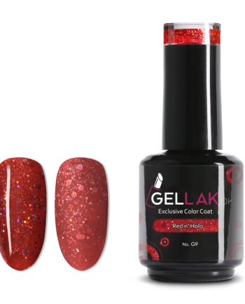 Gel Neglelak Rød Glimmer   15 Ml   Red    Holo No  G9   Gellak Dk