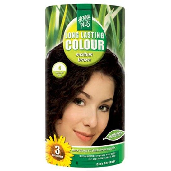 Hennaplus   Hårfarve Medium Brown Long Lasting Colour 40 Ml