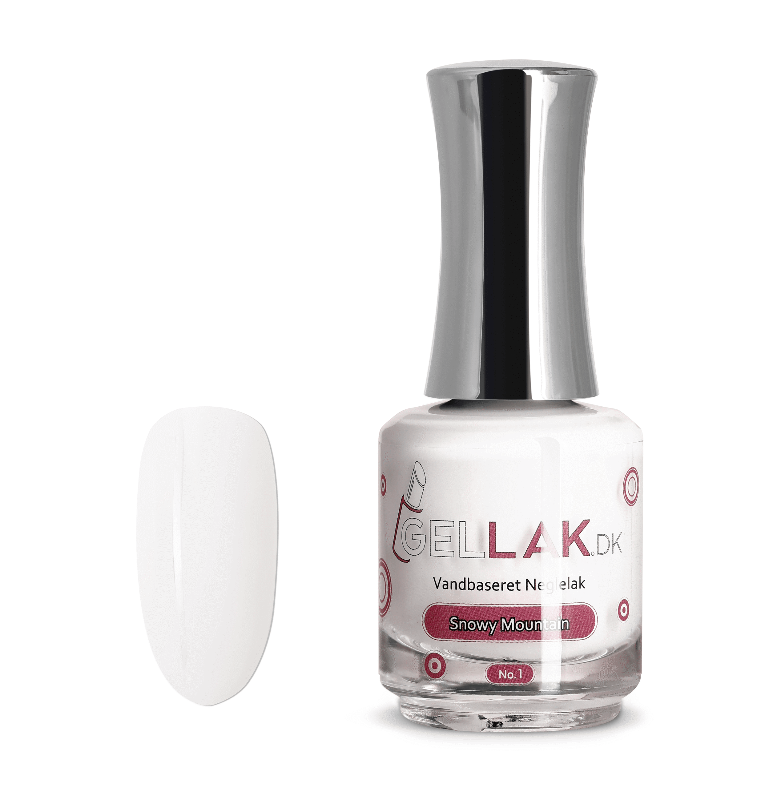 Hvid Vandbaseret Neglelak Quot Snowy Mountain Quot No 15 Ml Gellak Dk