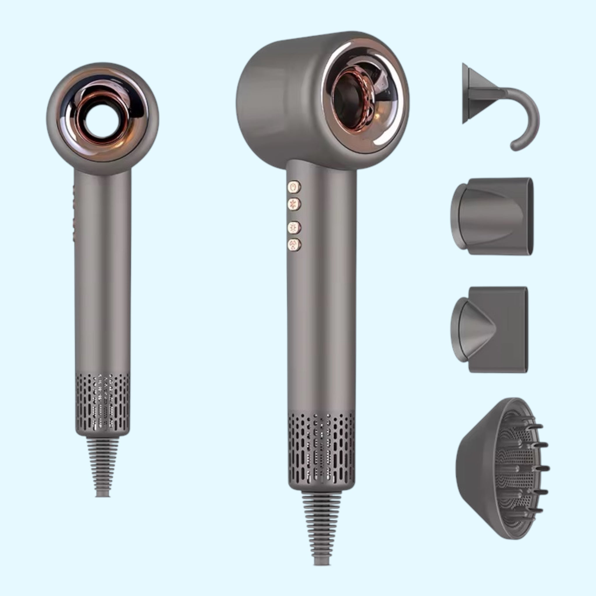Ionic Proff Hårtørre Salon Model   Grå