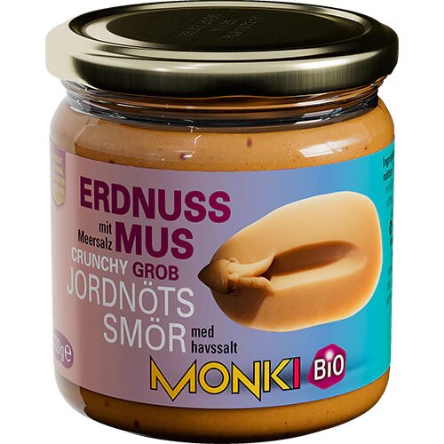 Jordnøddesmør Crunch Monki 330 Gram