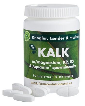 Kalk    Magnesium  K2  D3   Spormineraler 90 Tabletter