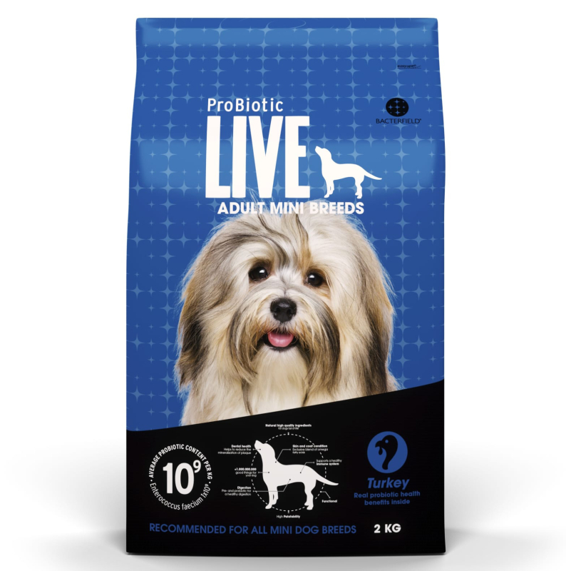 Kg Probiotic Live Adult Mini Breeds Voksenfoder Med Kalkun