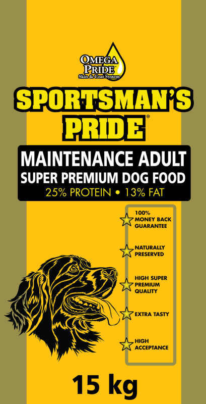 15 Kg Sportsman   Pride Maintenance Adult  Gul  Voksenfoder Med Kylling