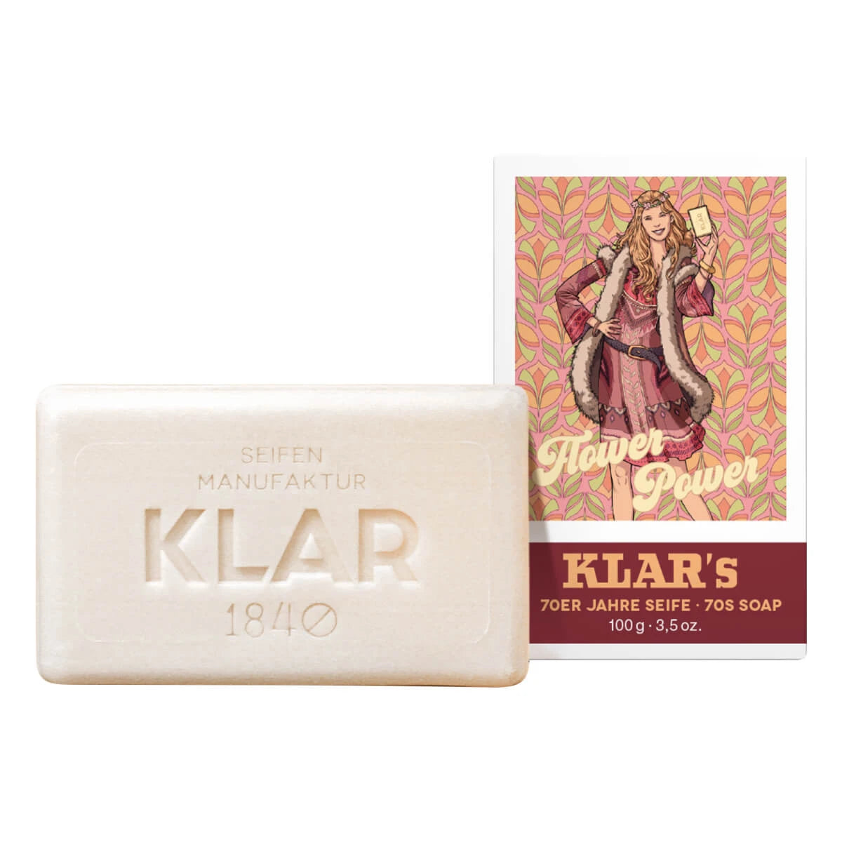 Klar Seifen Sæbe 70 Apos Er Retro Flower Power 100 Gr