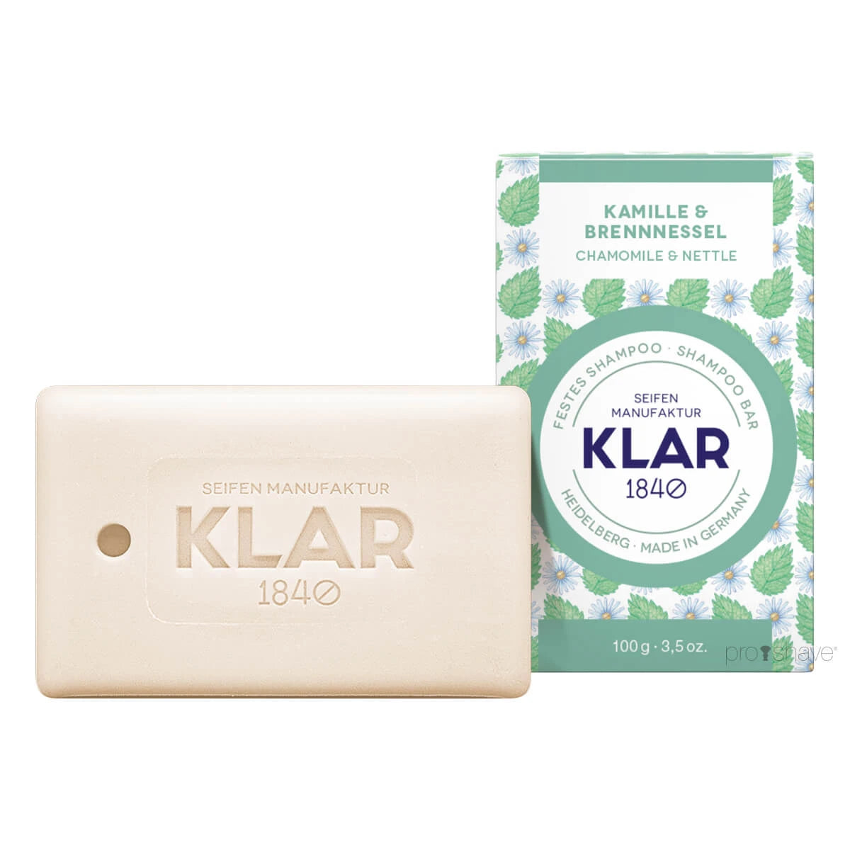 Klar Seifen Shampoo Bar Kamille Brændenælde 100 Gr
