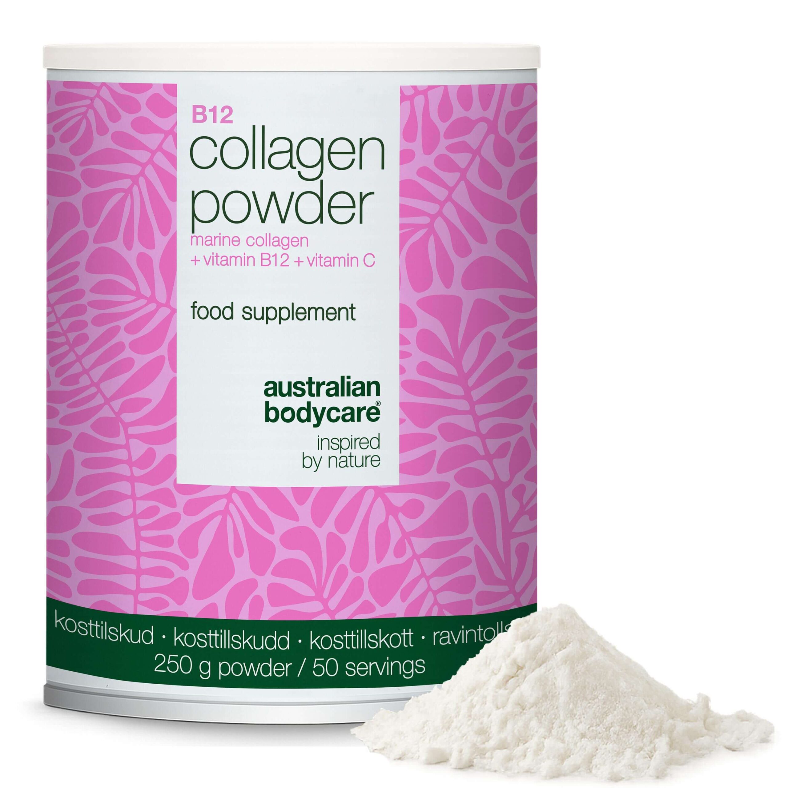 Kollagenpulver Med B12 Og -vitamin 250 Marinekollagen Kollagenpulver Til Daglig Brug Mad Og Drikke Indeholder Marint Kollagen -vitamin Og B12-vitamin Stk